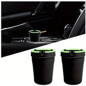 Resim Xuweiwei 2 Adet Siyah Portatif Araba Küllüğü Kendiliğinden Sönen Tasarım Kompakt 