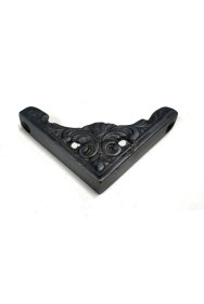 Resim Antika Tarz Dekoratif Pirinç Köşe Süsü - 58X58 Mm, Oksit 