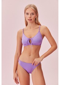 Resim Suwen Bağcıklı Bralet Bikini Üst Sb24993065 Lila 