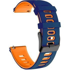 Resim Samsung Galaxy Uyumlu Watch Için 4 44 Mm 20 Mm Silikon Saat Bandı Siyah Sarı Turuncu - Mavi Samsung 736073 