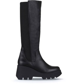 Resim Bueno Shoes Siyah Deri Kadın Dolgu Topuklu Çizme 01wz8405 