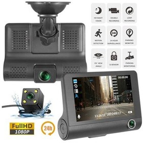 Resim Createtech Dash Cam Car Dvr 4 Inç Full Hd 1080p 3 Lens Otomatik Video Kaydedici 170 Kamera Front Inside Rear Arka Kamera Yüksek Kaliteli None 