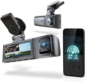 Resim Rexing R316 4K Araç Kamerası, GPS ve Wi-Fi, 64GB SD Kart, Çift Kamera, Gece Görüşü 