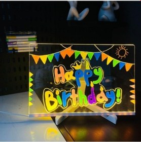 Resim Led Aydınlatmalı Yazı Ve Çizim Tahtası - Küçük Boy 20x20 Cm Çok Renkli 