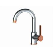 Resim Gpd Gildo Mtl165-K-R Tek Gövde Lavabo Bataryası Krom - Rose Gold 