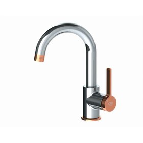 Resim Gpd Gildo Mtl165-K-R Tek Gövde Lavabo Bataryası Krom - Rose Gold 