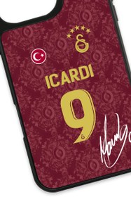 Resim Galatasaray Mauro Icardi 3. Forma İmzalı Cam Telefon Kılıfı - iPhone 16 Pro Max 