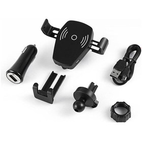 Resim Kablosuz Araç Şarj Cihazı Yerçekimi Otomatik Hava Firar Telefon Montaj Tutucu Hızlı Şarj 