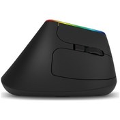 Resim Rogfer Delux M618c 6 Tuş 1600 Dpı Rgb Dikey Kablosuz Bluetooth Çift Modlu Fare Siyah Diğer Diğer 
