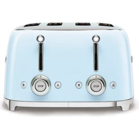 Resim smeg TSF03PBEU Pastel Mavi Ekmek Kızartma 4 Slot 