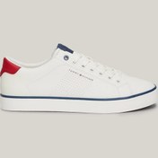 Resim Tommy Hilfiger Erkek Logo Detaylı Beyaz Sneaker 