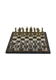 Resim Gifthome Metal Satranç Takımı-seti büyük ingiliz parlak Taş Ve Ce 