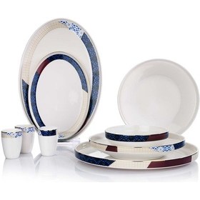 Resim Schafer Adel Motif Yemek Takımı-56 Prç.-Platin 