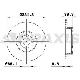 Resim Braxıs Ae0473 Arka Fren Diski 6n0615601a - 2 Adettir 