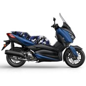 Resim Deeb Yamaha X-max Lacivert Beyaz Kamuflaj Sele Kılıfı 