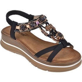 Resim Voyager Dolgu Taban Comfort Kadın Sandalet Voy-481-z Siyah 