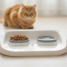 Resim Mikopet Gri 2'si 1 Arada Mama Ve Su Kabı 