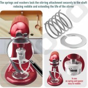 Resim Galaxxy Kitchenaid Mikser Için 4 Adet Yay ve Rondela 3,5 Litre - 7 Litre Koruma ve Ömrünü Uzatma Hızlı Kurulum Aksesuarı (Yurt Dışından) 