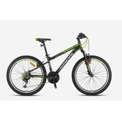 Resim Kron Vortex 4.0 24 Jant 21 Vites V-fren Çelik Çocuk Bisikleti Siyah Yeşil Kron Vitesli Bisiklet Siyah - Yeşil 