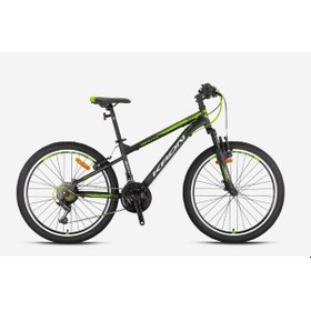 Resim Kron Vortex 4.0 24 Jant 21 Vites V-fren Çelik Çocuk Bisikleti Siyah Yeşil Kron Vitesli Bisiklet Siyah - Yeşil 