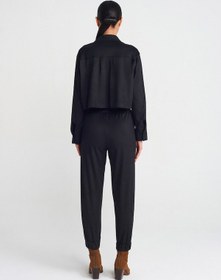 Resim Dilvin 71594 Manşetli Jogger Süet Pantolon Siyah 