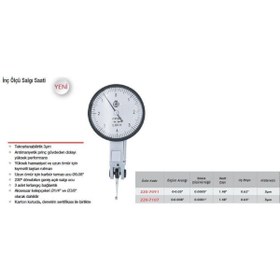 Resim Werka İnç Ölçü Salgı Saati 0-0.03" x 0.0005" / 1.48" / 0.62" 
