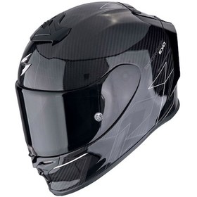 Resim Scorpion Exo R1 Evo Carbon Cynergy Spor Motosiklet Kask Siyah - Beyaz 