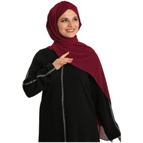 Resim Hürrem Bone Bordo Pratik Hazır Geçmeli Bone Şal Şifon Drapeli 2507 16 bordo 