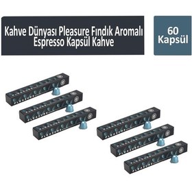 Resim Kahve Dünyası Pleasure Fındık Aromalı Espresso Kapsül Kahve 6 x 10 Kapsül 