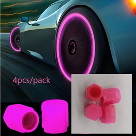 Resim 4 adet Parlak Neon Gece Işıklı Lastik Vana Kapağı - Altıgen Dayanıklı ABS Plastik, Arabalar, Bisikletler, Motosikletler için Uygun - Tüm Tekerlek Kama Boyutlarına Uygun, Şık Araç Aksesuarları (Pembe, Mavi, Yeşil, Sarı), Bisiklet Aksesuarları, Motosiklet Aksesuarları, Şık Tekerlek Kapağı, Gece Işıklı Özellik 