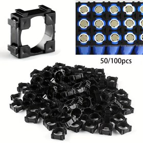 Resim 50/100 adet 18650 Lityum Pil Tutucu Plastik Pil Paketi Braketi Silindirik Hücre Pil Standı Hücre Aralayıcı Pil 