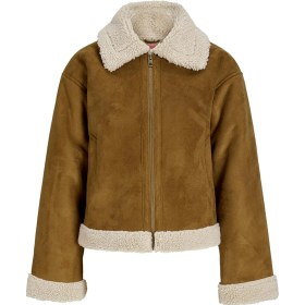 Resim Jack & Jones Svea Aviator Kadın Kahverengi Ceket 12278930-rub Kahverengi 