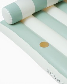 Resim Luxe Lilo Deniz Yatağı - Green Stripe 
