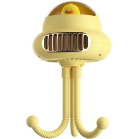 Resim Ahtapot Fan El Usb Şarj Edilebilir Fan Döner Vantilatör Sallayarak Kafa Masaüstü Masa Taşınabilir Mini Fan C 6702 Renkli 