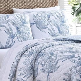 Resim Tommy Bahama Yorgan Takımı, Pamuk, Mavi, Kraliçe 