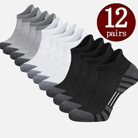 Resim 12 Çift Erkek Nefes Alabilir Çizgili Atletik Çoraplar - Nem Emici Yumuşak Esnek Uyum, Güçlendirilmiş Ayak Parmak & Topuk, Çok Renkli Çizgiler Spor Salonu, Spor, Günlük Kullanım İçin - Unisex Tüm Sezon Konforu, Aktif Yaşam Tarzı, Spor Tasarım, Rahat Kalıp, Fitness Tutkunları, Sadece Elde Yıkama, Spor Salonuna Gidenler 