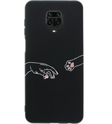 Resim mooodcase Xiaomi Redmi Note 9 Pro Hand And Paw Premium Silikonlu Siyah Telefon Kılıfı 