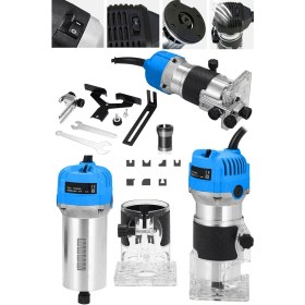 Resim Deko MF90F Premium Kesim Serisi 6 Kademe Devir Ayarlı Formika Traşlama Makinesi Freze Makinesi 900W 6mm 