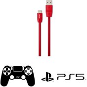 Resim Philips Playstation 5 Uyumlu Joystick Şarj Kablosu 5A 100W UsbA to Type-C 1.8 M Hızlı Şarj Data Kablosu Kırmızı DLC2529C 