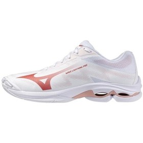 Resim Mizuno Wave Lightning Pro Kadın Voleybol Ayakkabısı Beyaz / Kırmızı Çok Renkli 