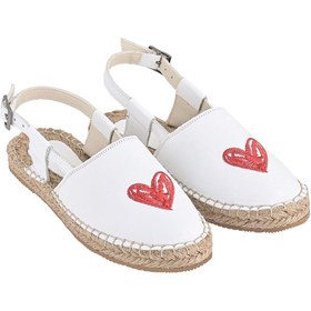 Resim NOOSY Hakiki Deri Nakışlı Kadın El Yapımı Espadril 