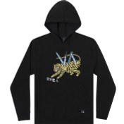 Resim RVCA Erkek Sweatshirt Leines Hoodie Siyah 