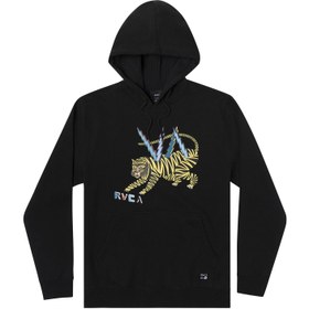 Resim RVCA Erkek Sweatshirt Leines Hoodie Siyah 