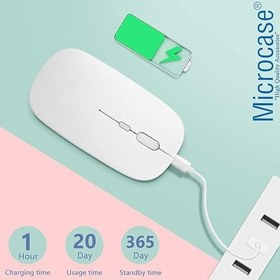 Resim Microcase 1600 DPI Şarj Edilebilir 2.4 GHz Çift Modlu Bluetooth Kablosuz Mouse - AL2675 Mavi 