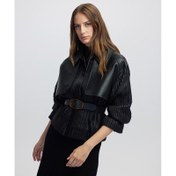 Resim İpekyol Kontrast Dokulu Kadın Mont (IW6250012169) 