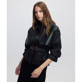 Resim İpekyol Kontrast Dokulu Kadın Mont (IW6250012169) 