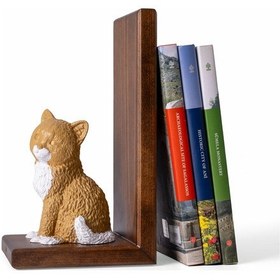 Resim Kedi Figürlü Kitap Desteği 