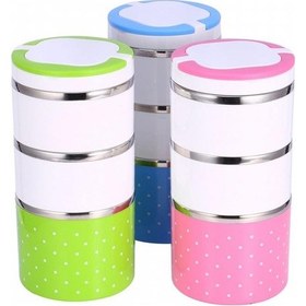 Resim Yemek Termosu 3lü Tutacaklı Sefer Tası - Hiper 3 Katlı Yemek Termos 