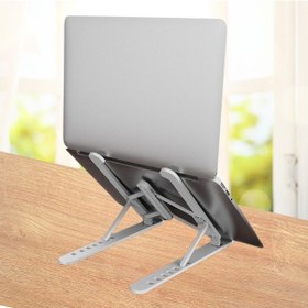 Resim Ayarlanabilir Plastik Dizüstü Destek Tabanı Katlanabilir Taşınabilir Laptop Sehpası Yükseltici 4741 Antik Beyaz 