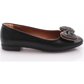 Resim Dgn 1935 Kadin Fiyonk Detayli Babet Siyah 